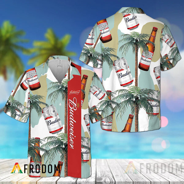 Tropical Coconut Tree Budweiser Hawaii Shirt HU