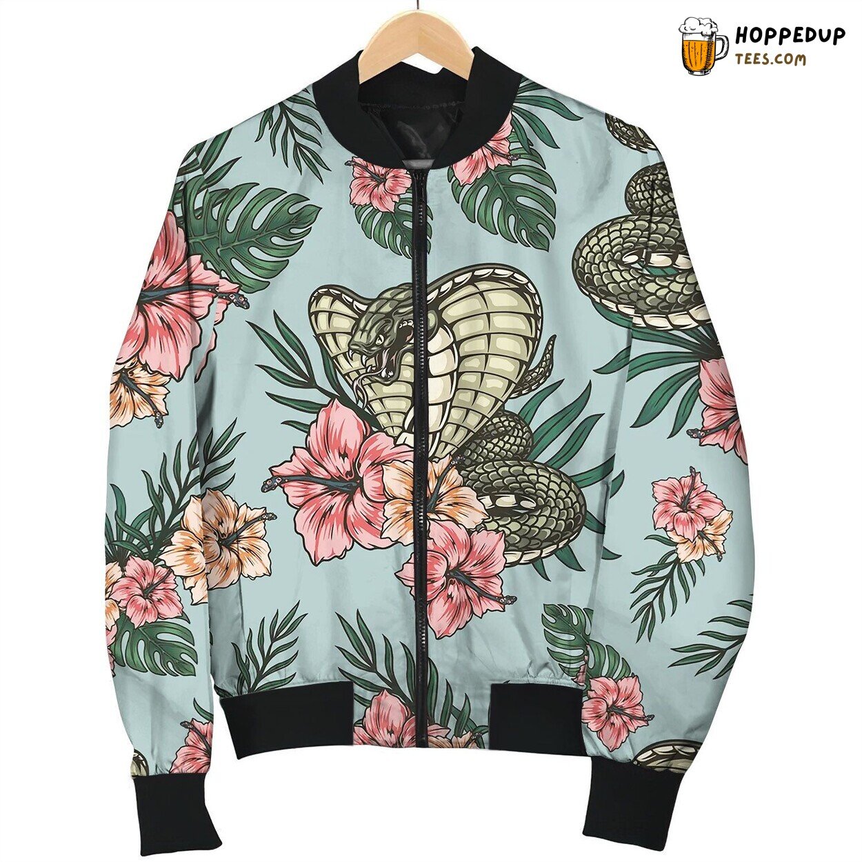Tropical Colorful Vintage Seamless Pattern Bomber Jacket