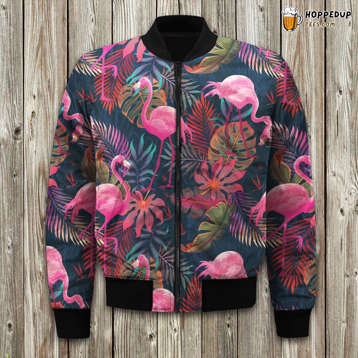 Tropical Flamingo Bomber Jacket