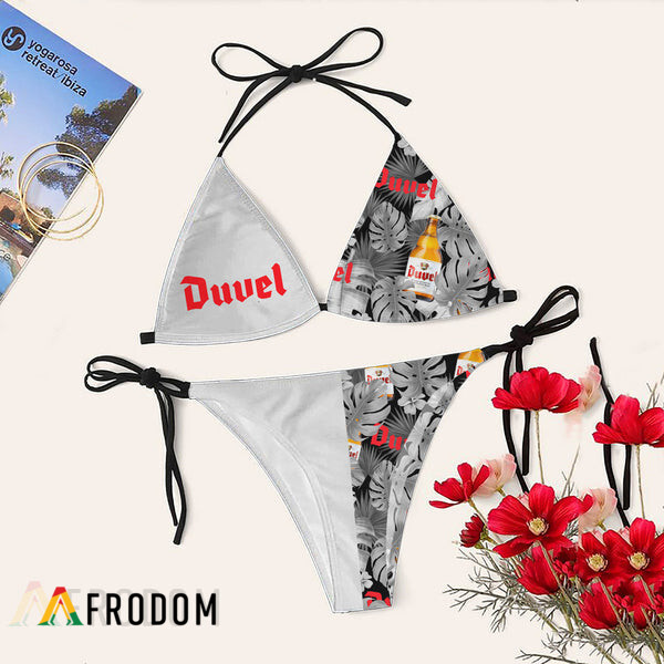 Tropical Floral Duvel Triangle Bikini Set Swimsuit HU