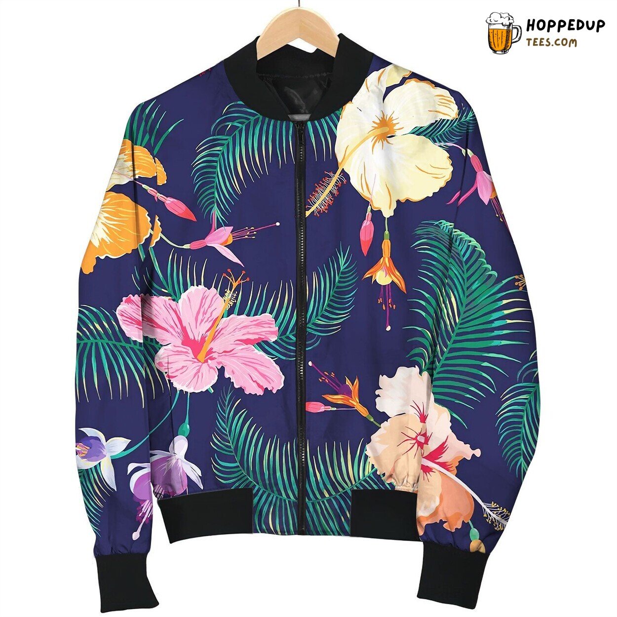 Tropical Flower Travel Bomber Jacket