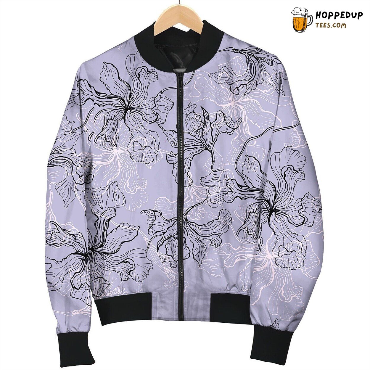 Tropical Flowers Background Bomber Jacket