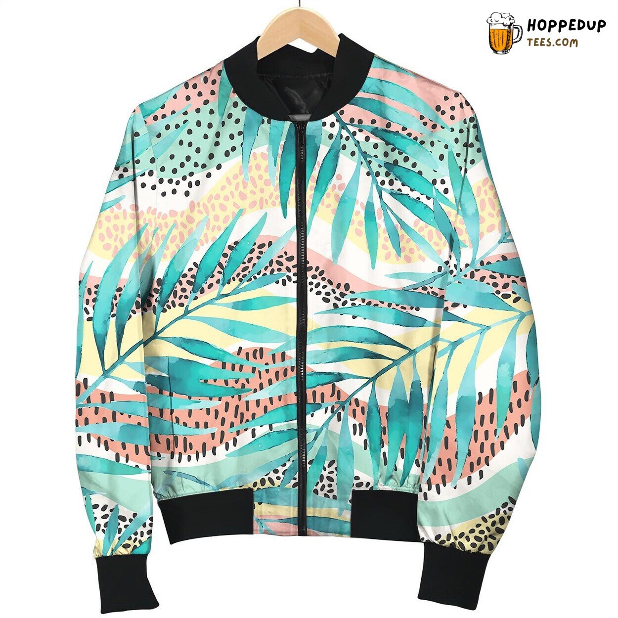 Tropical For Minimalist Print Cover Fabric Bomber Jacket
