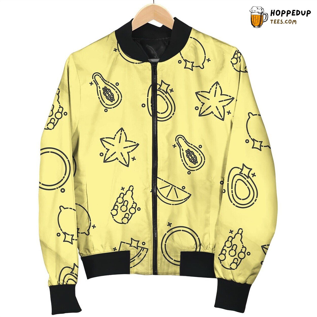 Tropical Fruit Concept Icons Pattern Bomber Jacket