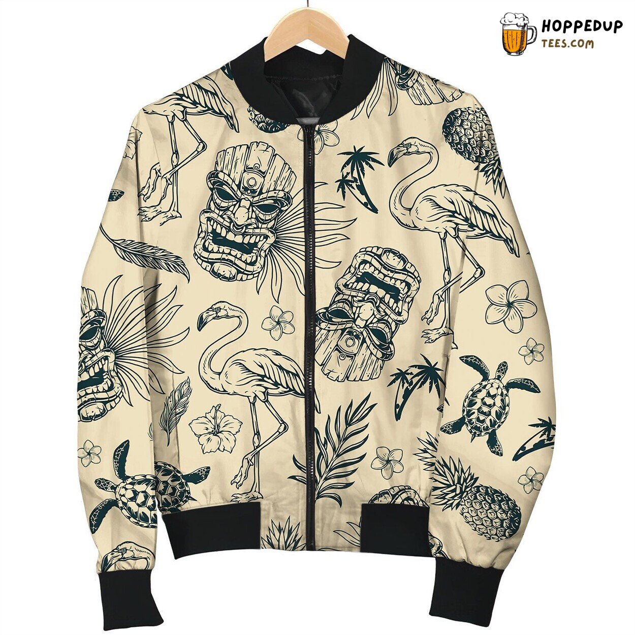 Tropical Hawaiian Vintage Seamless Pattern Bomber Jacket