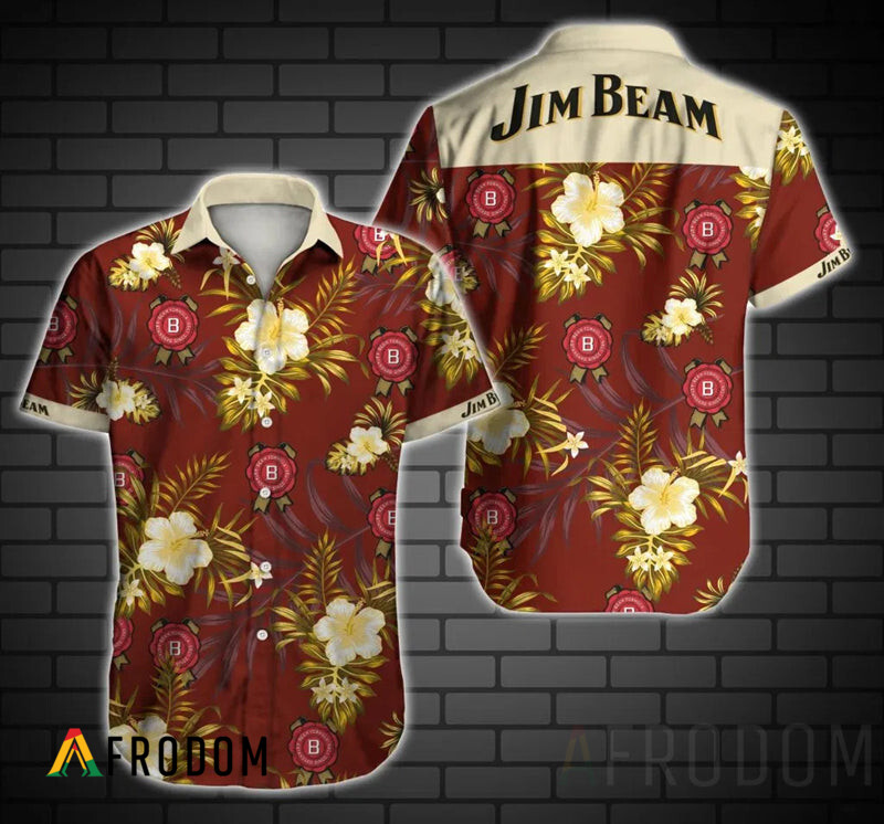 Tropical Jim Beam Hawaii Button Shirt HU