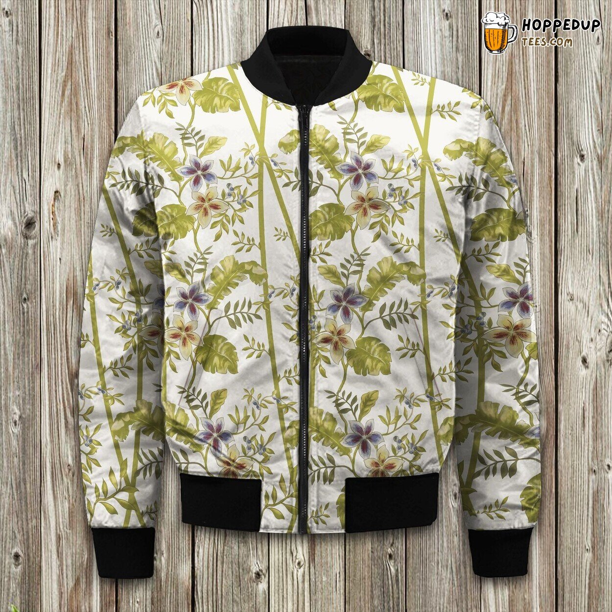 Tropical Kannapali Essence Winter Bomber Jacket Premium Design Touch