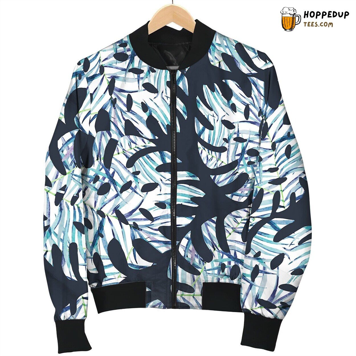 Tropical Leaves Pattern Beautiful Bomber Jacket