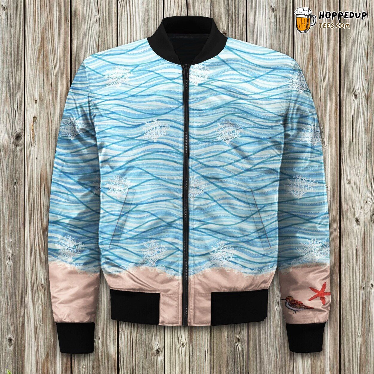 Tropical Maui Theme Winter Bomber Jacket Unique Stylish Warm Wear