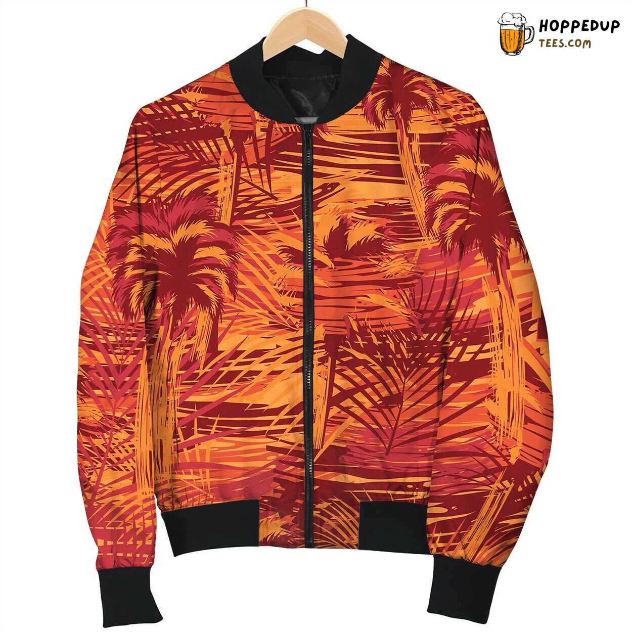 Tropical Natural Grungy Seamless Pattern Bomber Jacket