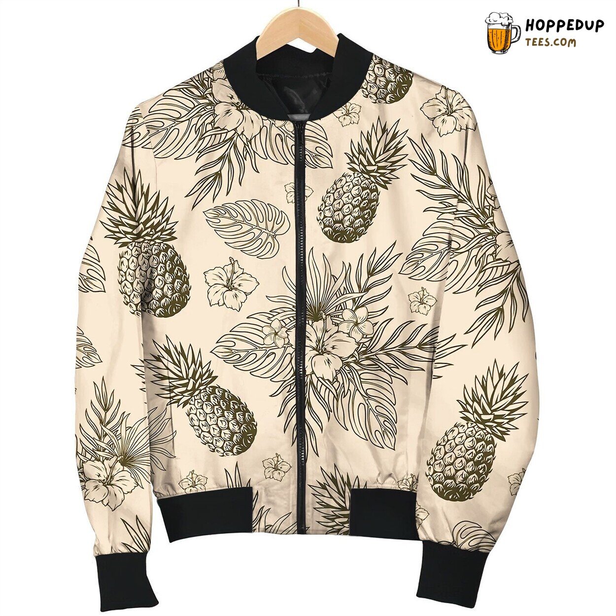 Tropical Natural Vintage Seamless Pattern Bomber Jacket