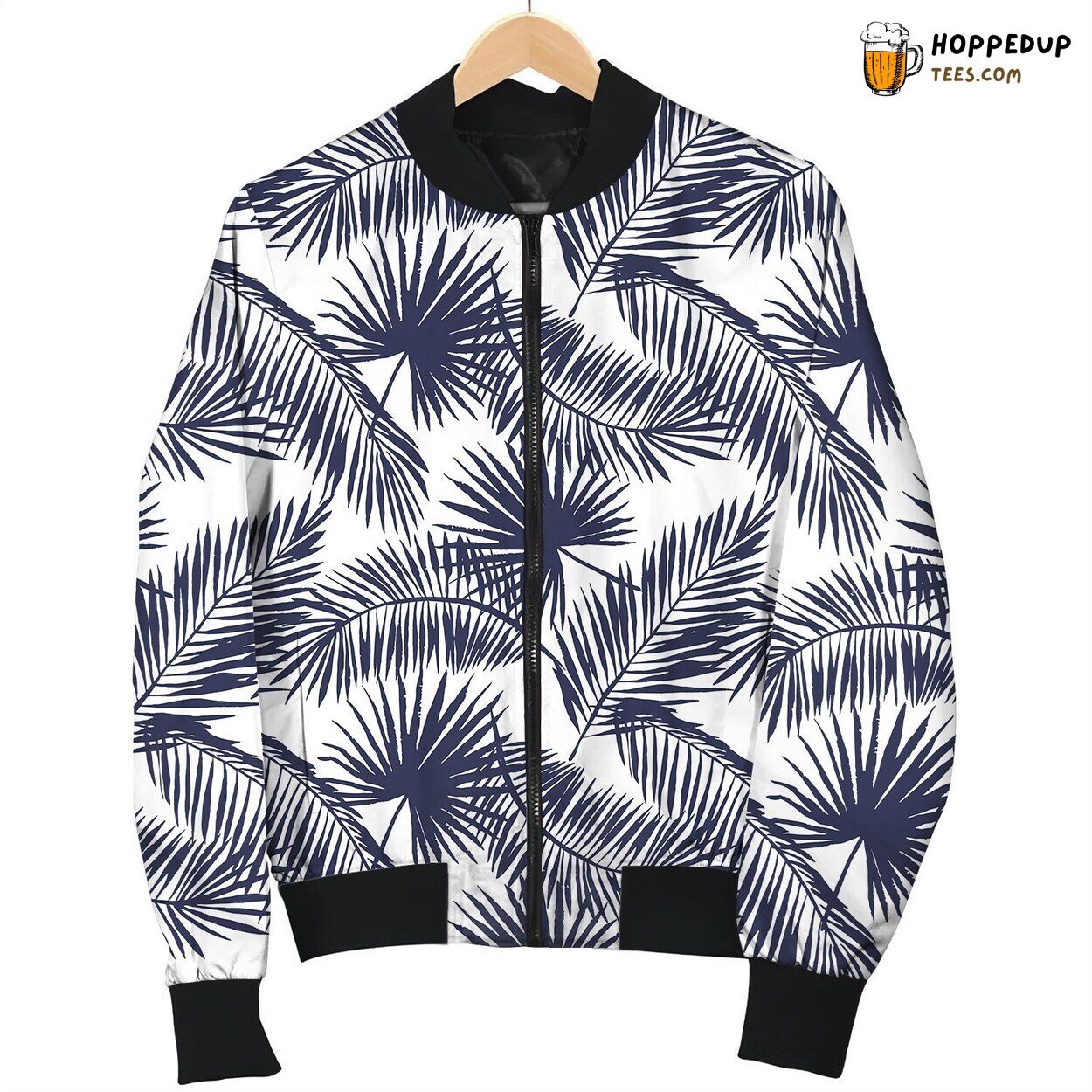 Tropical Palm Ambience Winter Bomber Jacket Elite Designer Look