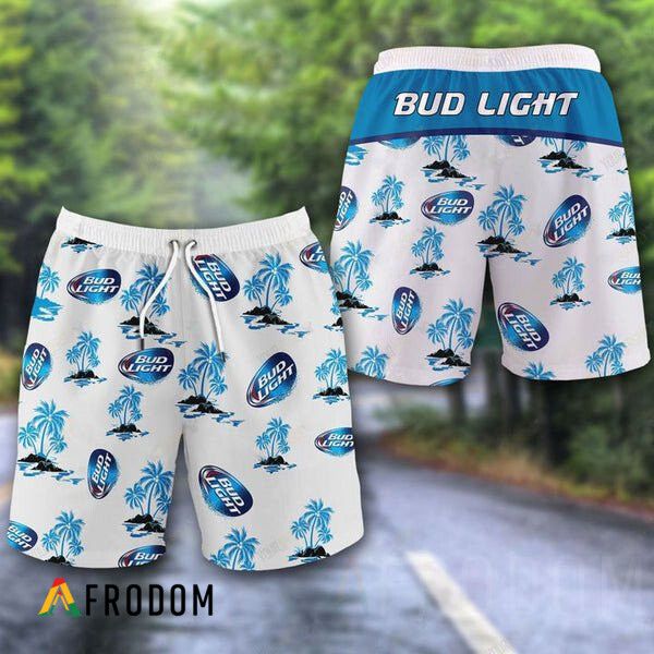 Tropical Palms Bud Light Hawaii Shorts HU Tropical Palms Bud Light Hawaii Shorts HU