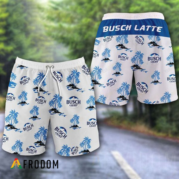 Tropical Palms Busch Latte Hawaii Shorts HU