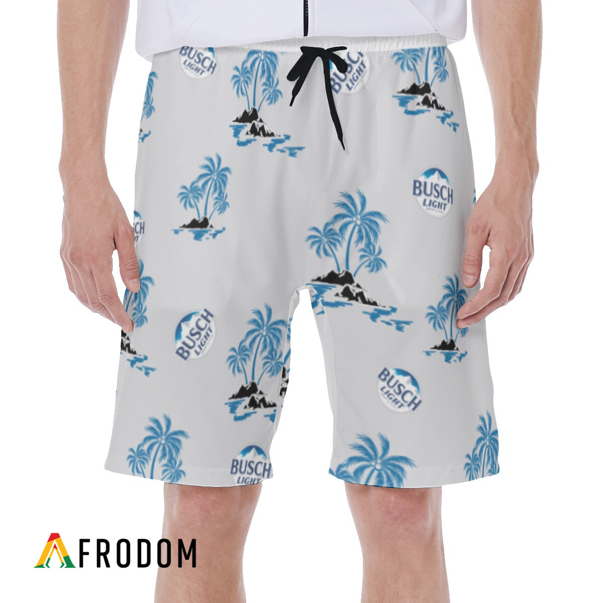 Tropical Palms Busch Latte Hawaii Shorts HU