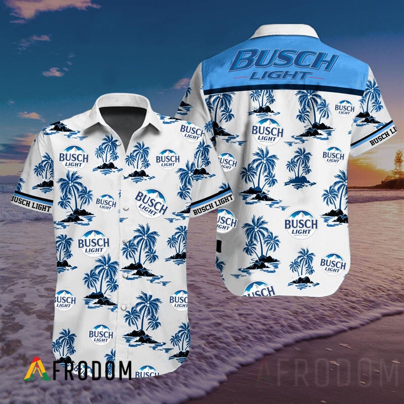 Tropical Palms Button Shirt Busch Light 2023 HU