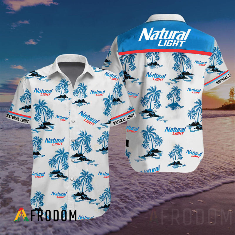 Tropical Palms Natural Light Hawaii Button Shirt HU