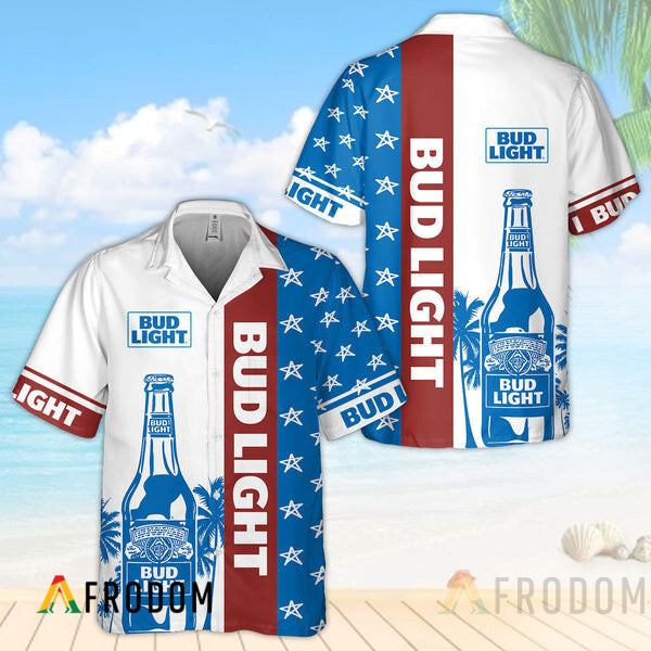 Tropical Patriotics 4Th July Bud Light Hawaii Shirt HU