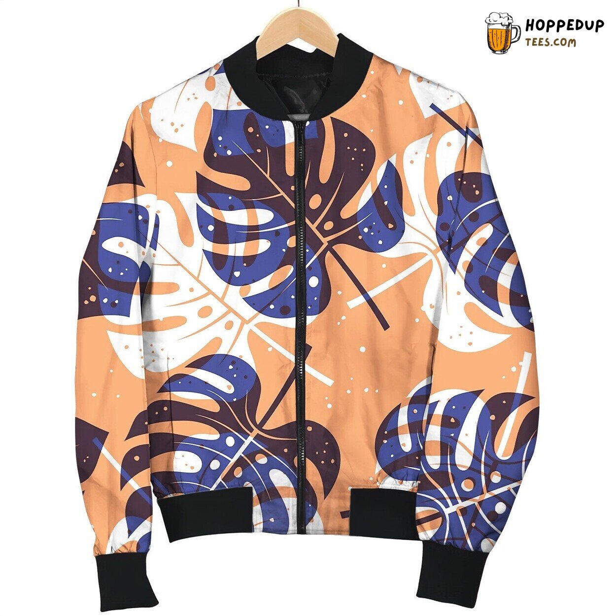 Tropical Pattern Smile Bomber Jacket