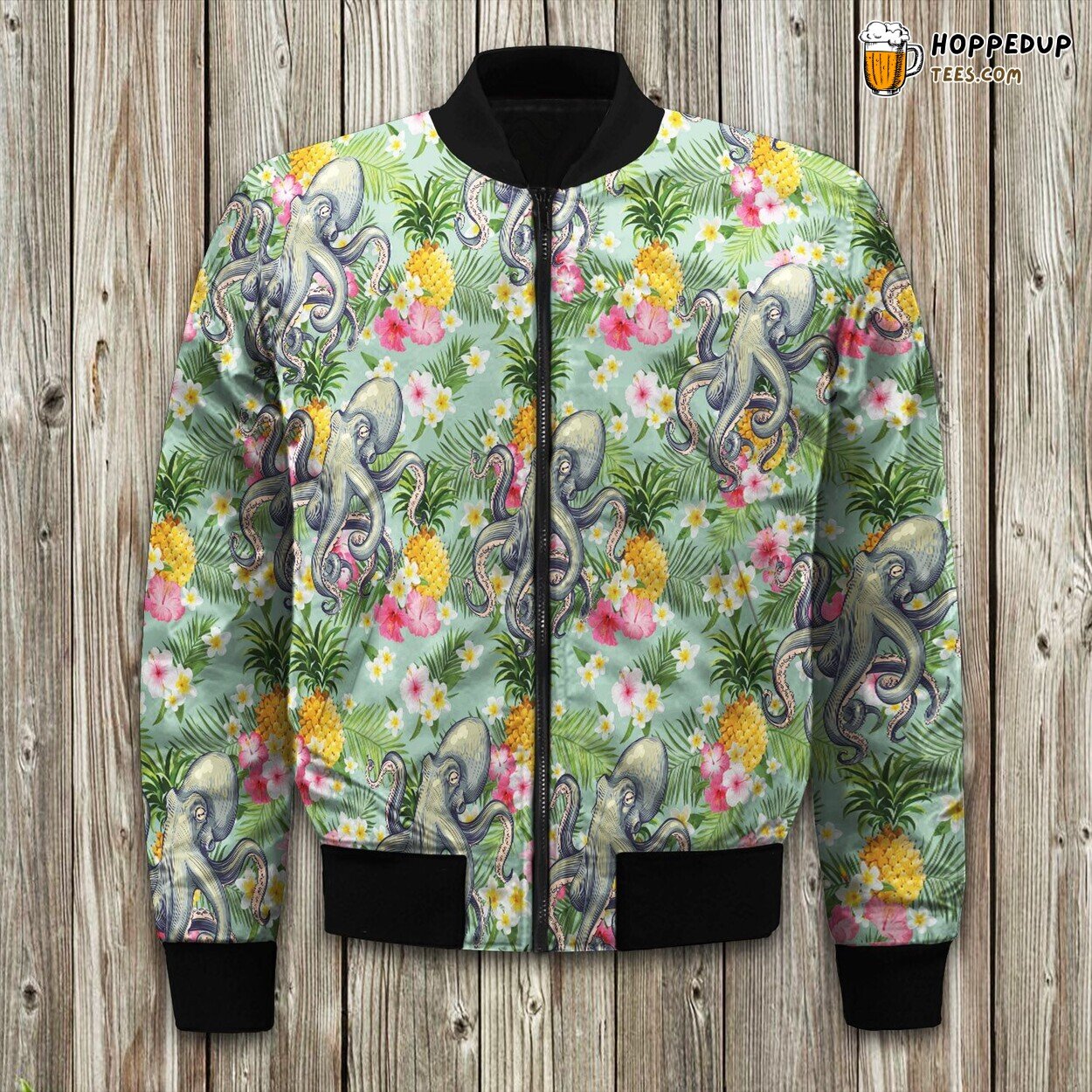 Tropical Pineapple Octopus Amazing Bomber Jacket