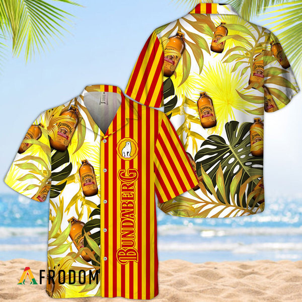 Tropical Plant Leaf Bundaberg Rum Hawaiian Shirt HU