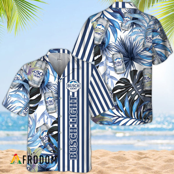 Tropical Plant Leaf Busch Light Hawaiian Shirt HU