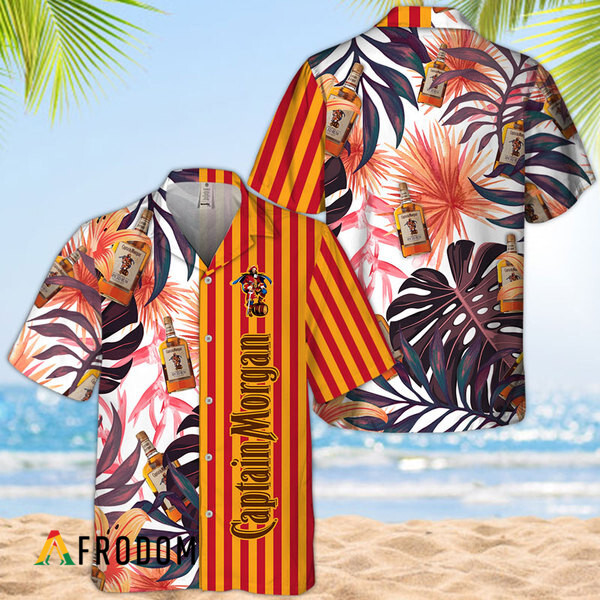 Tropical Plant Leaf Captain Morgan Hawaiian Shirt HU