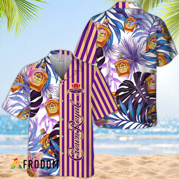 Tropical Plant Leaf Crown Royal Hawaiian Shirt HU