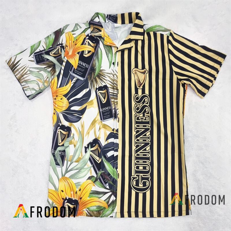 Tropical Plant Leaf Guinness Beer Hawaiian Shirt HU