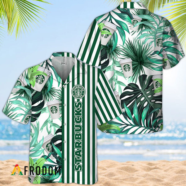 Tropical Plant Leaf Starbucks Coffee Hawaiian Shirt HU