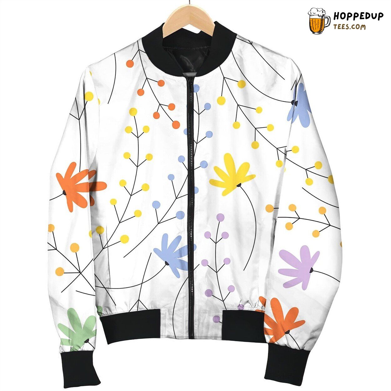 Tropical Seamless Floral Pattern Creative Bomber Jacket