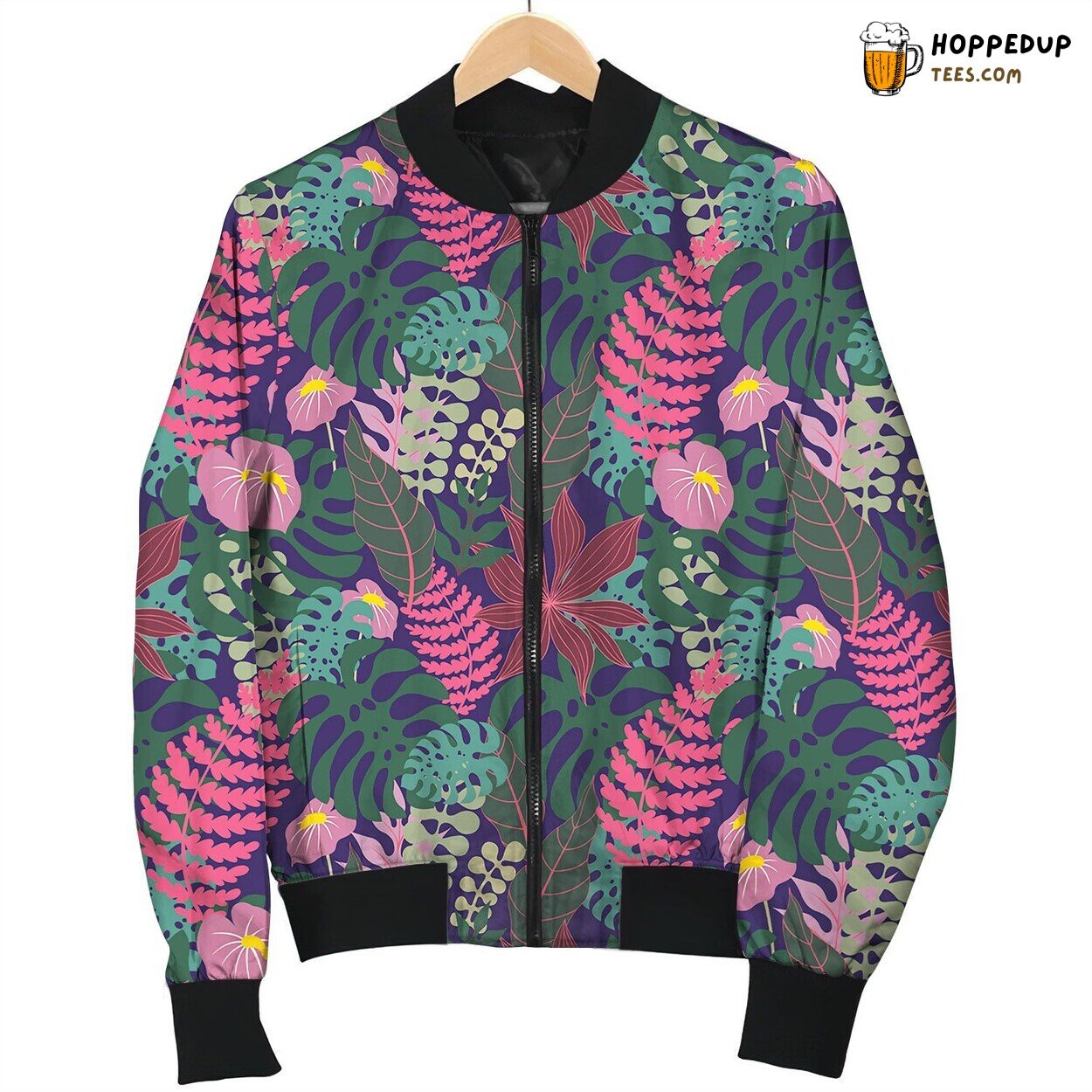 Tropical Seamless Pattern Background Bomber Jacket