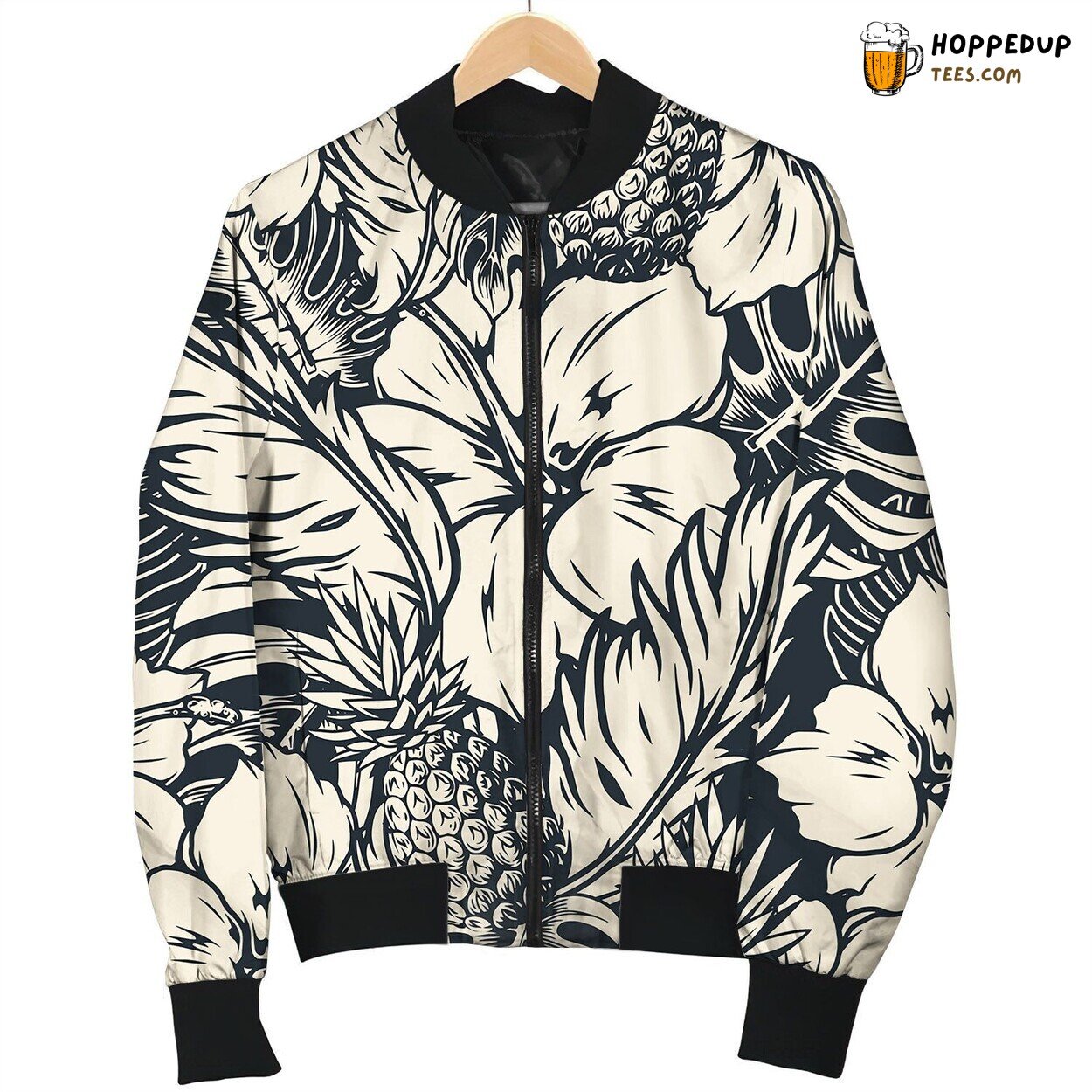 Tropical Seamless Pattern Beach Bomber Jacket