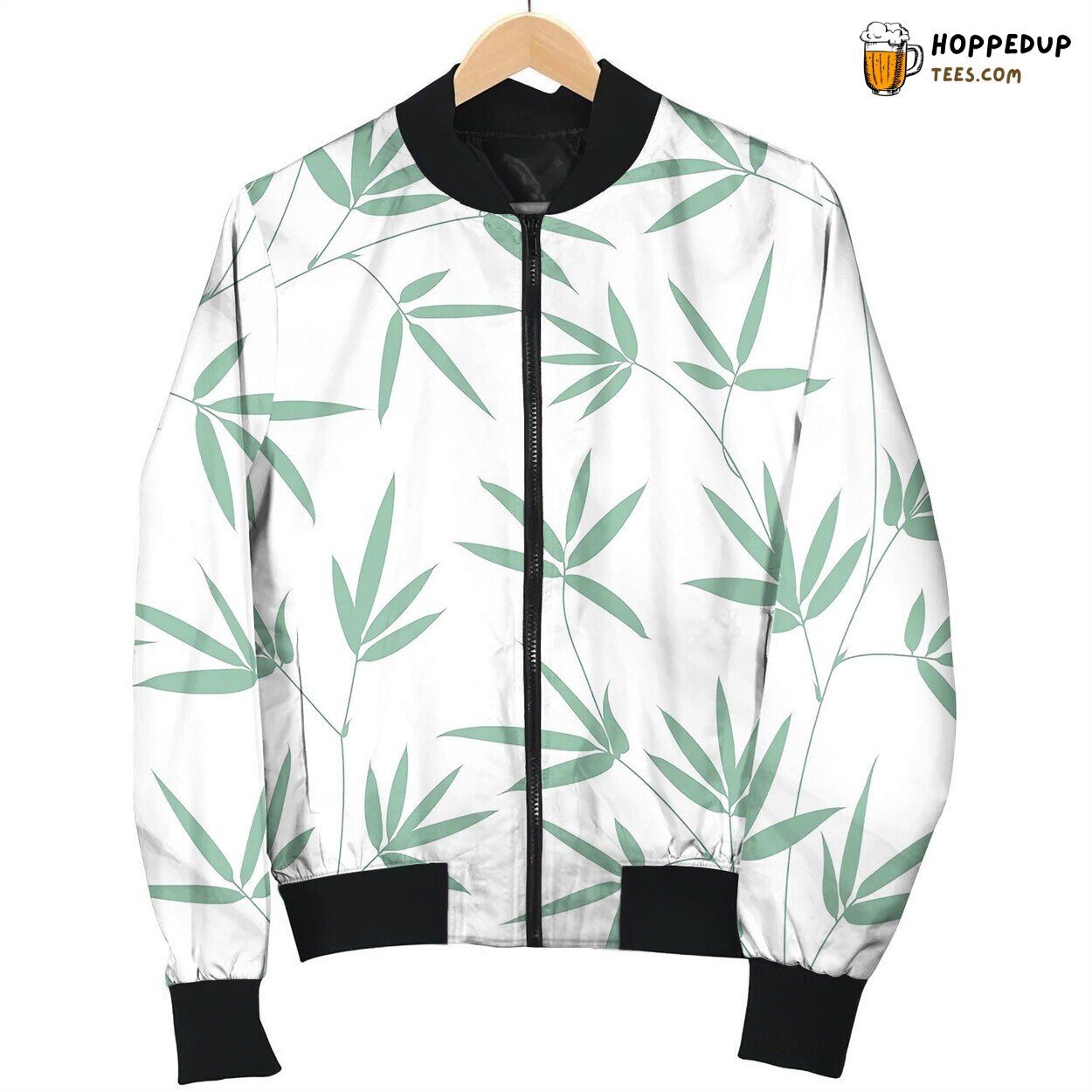 Tropical Seamless Pattern On White Background Bomber Jacket