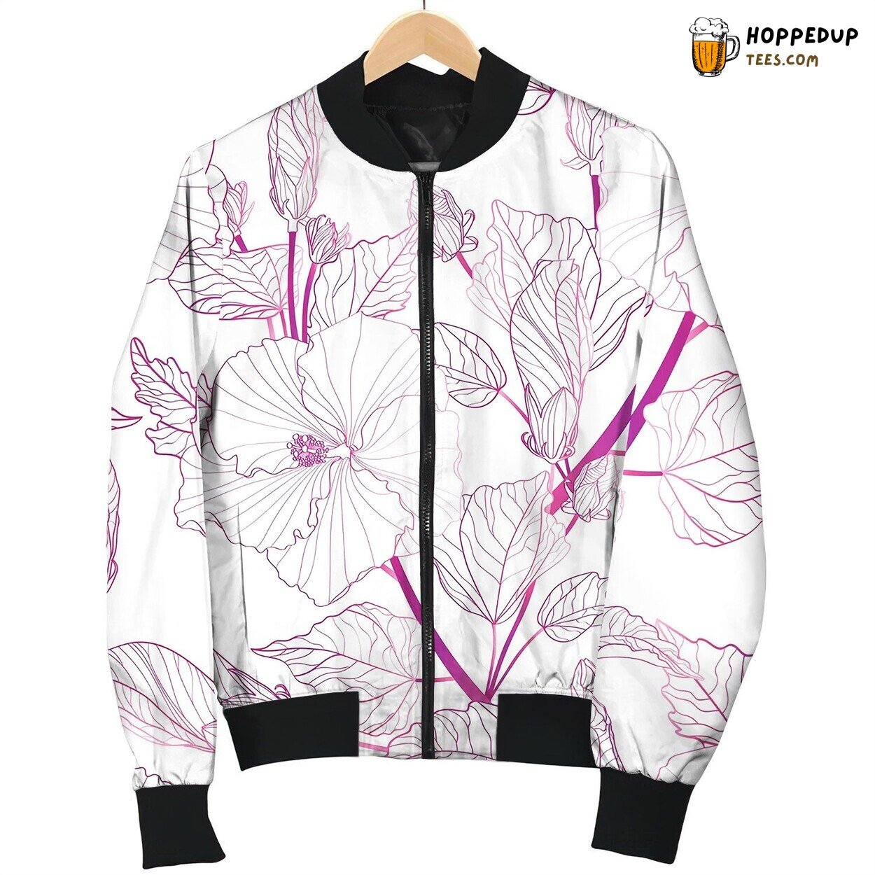 Tropical Seamless Pattern With Exotic Bomber Jacket