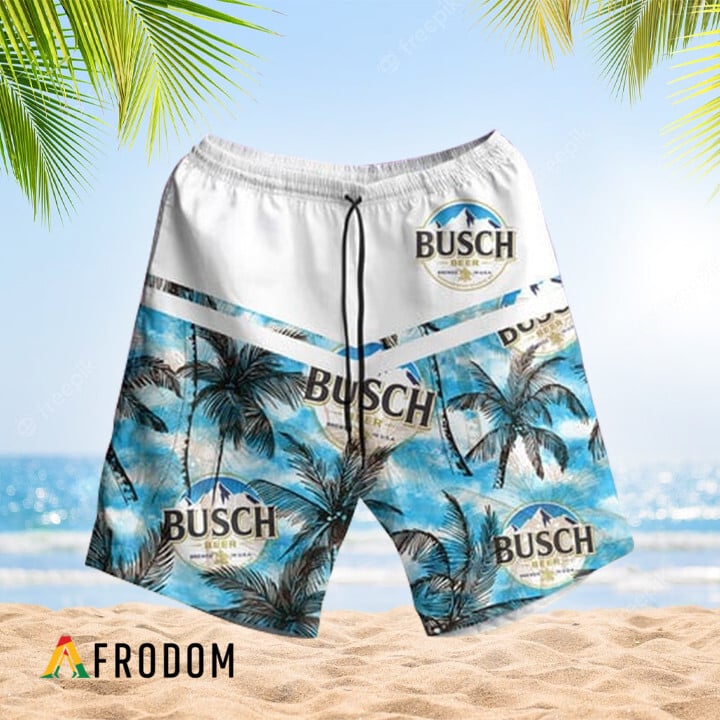 Tropical Theme Hawaiian Shorts Busch Beer Edition HU