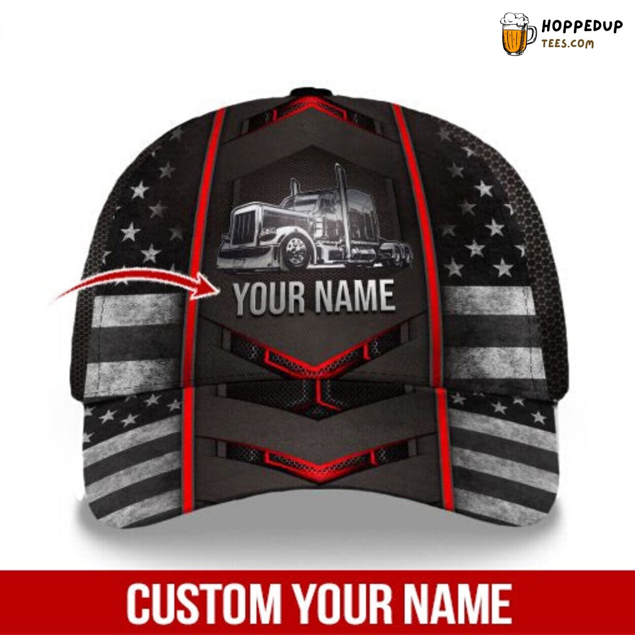Trucker American Flag Classic Personalized Cap Special Design Premium Hat