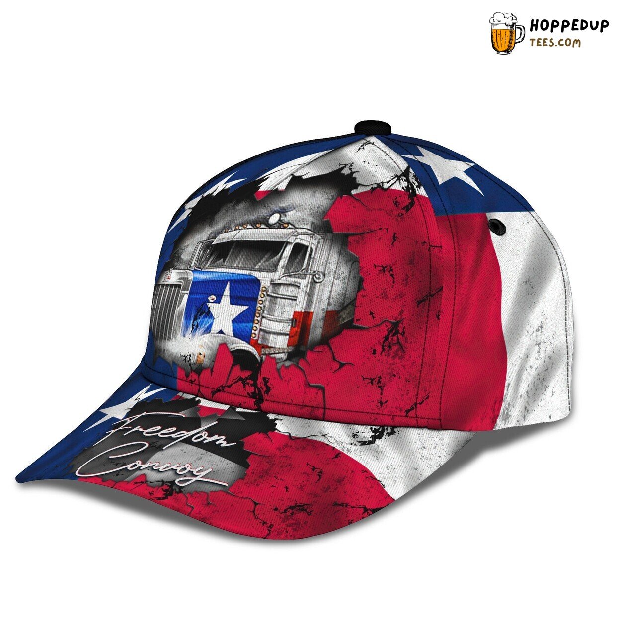 Trucker Freedom Texas Classic 3D Cap Unique Premium Design Series Look