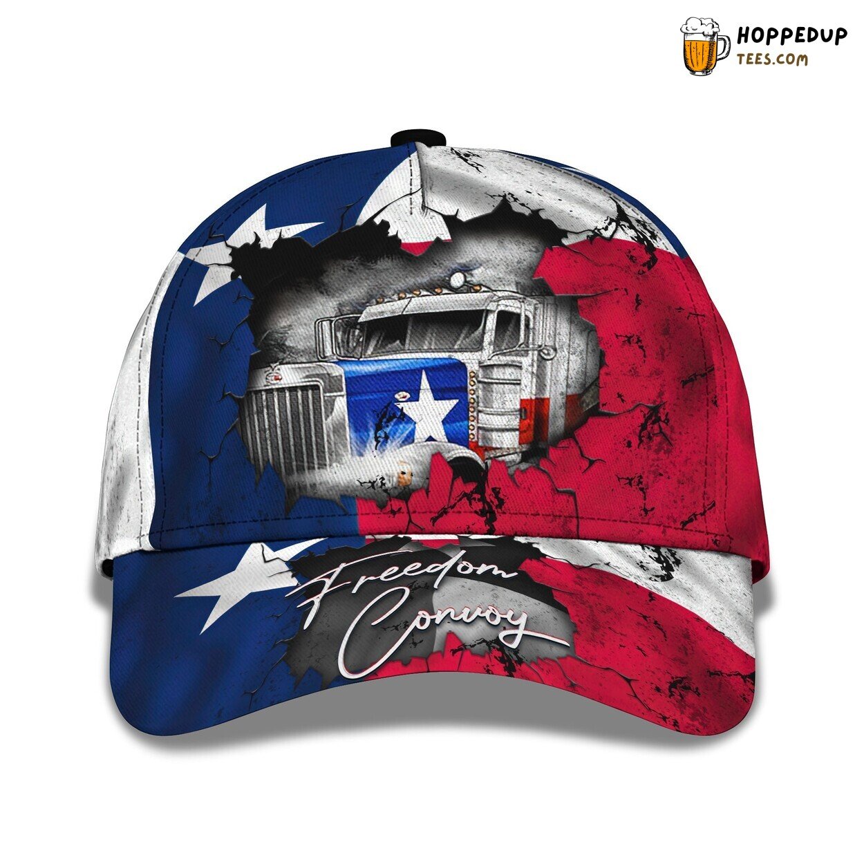 Trucker Freedom Texas Classic 3D Cap Unique Premium Design Series Look