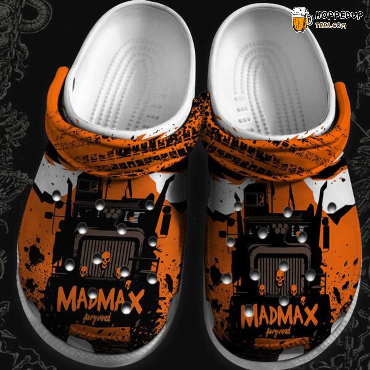 Trucker Rider Monster Skull Tattoo Men Birthday Gift Clog Shoes