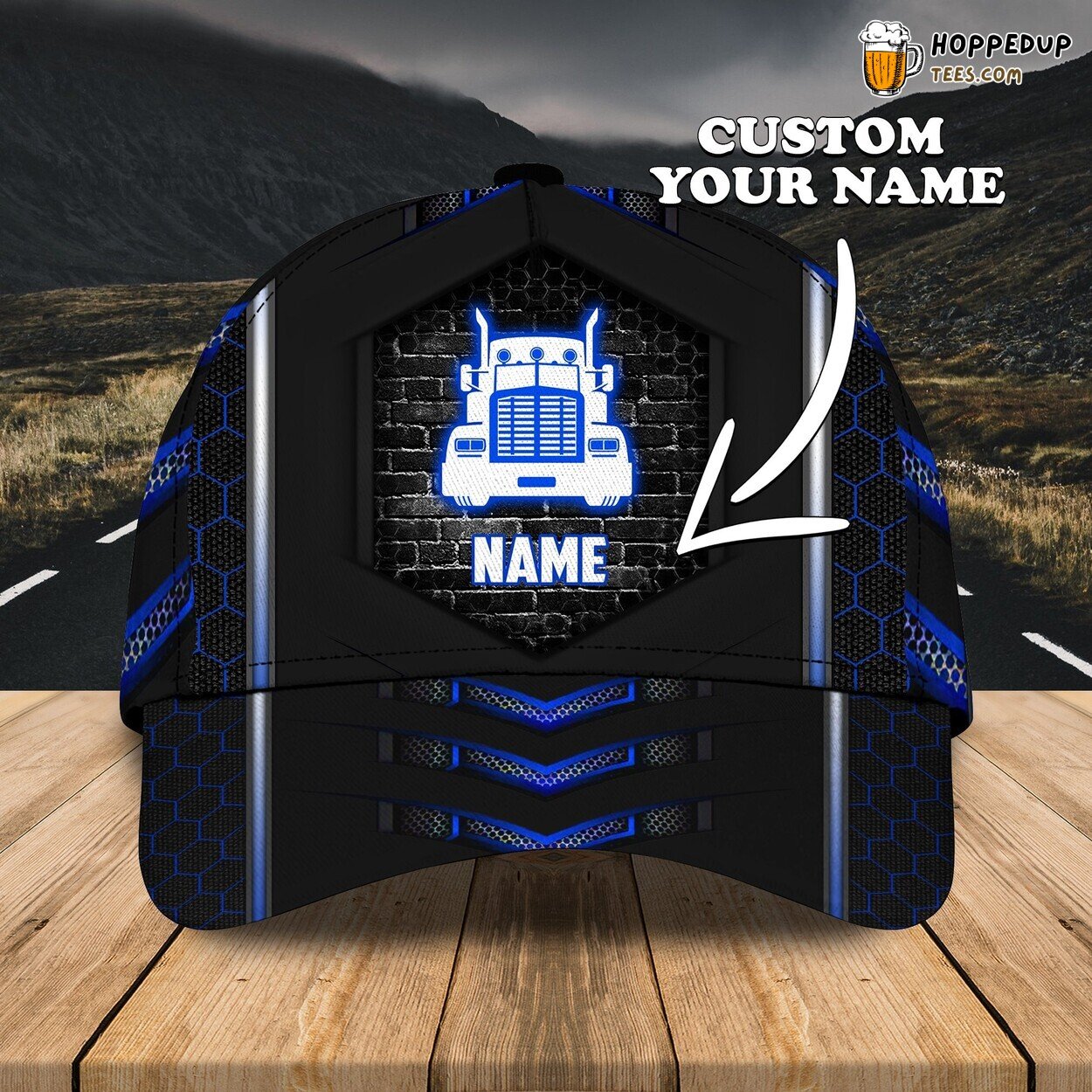 Trucker Theme Personalized Name 3D Classic Design Elegance Unique Cap
