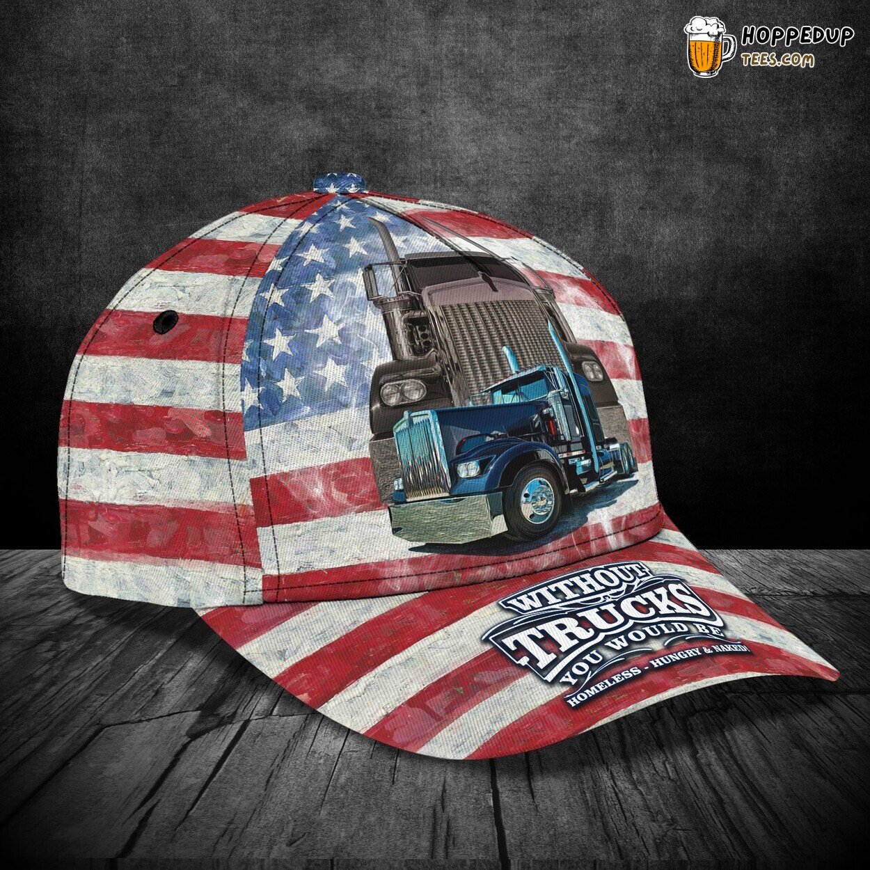 Trucker USA Classic 3D Cap Personalized Name Unique Premium Design Look