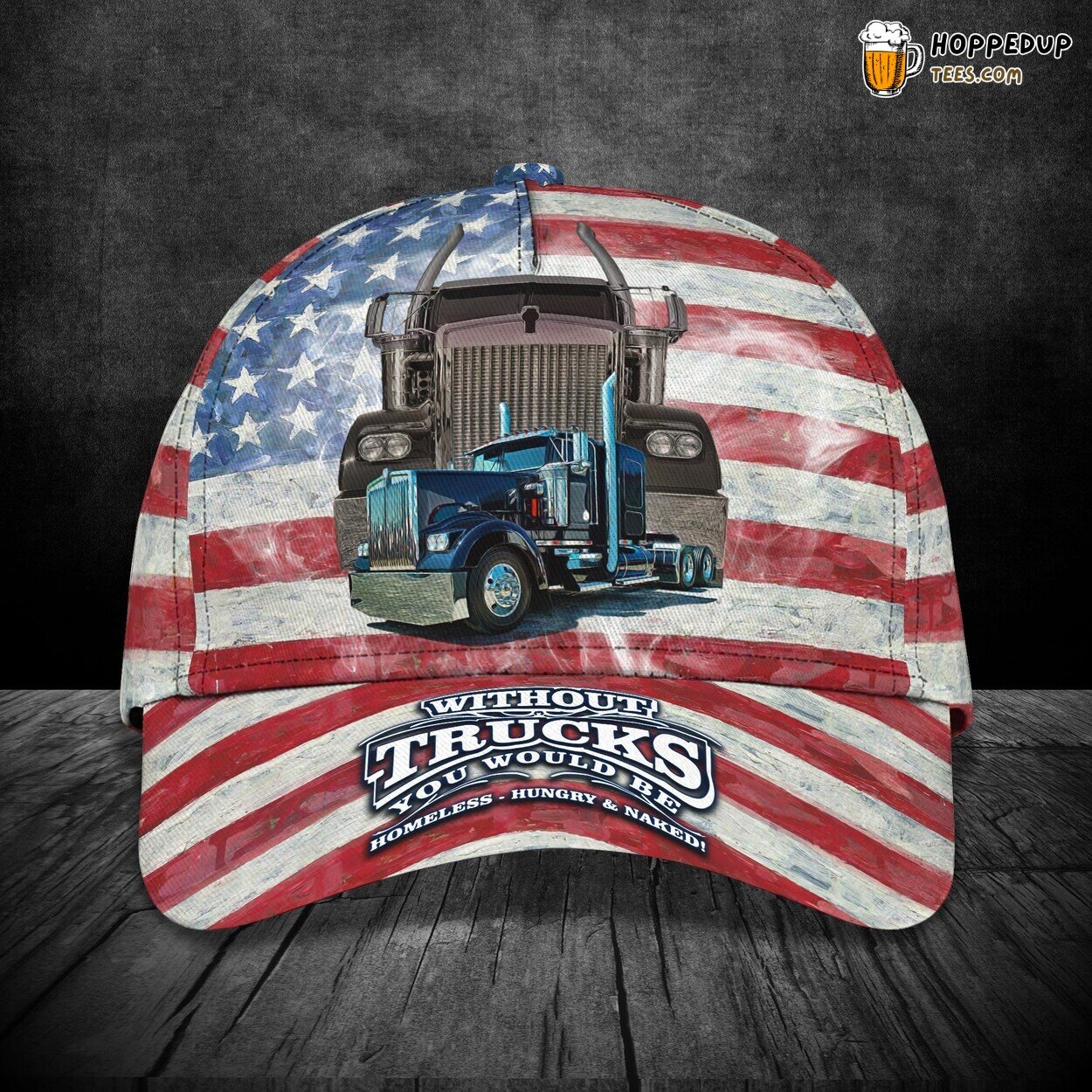 Trucker USA Classic 3D Cap Personalized Name Unique Premium Design Look