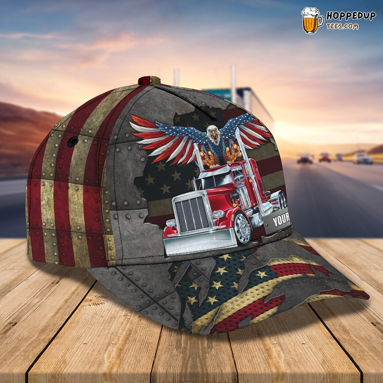Trucker’s Majestic Eagle 3D Classic Cap Personalized Name Unique Look