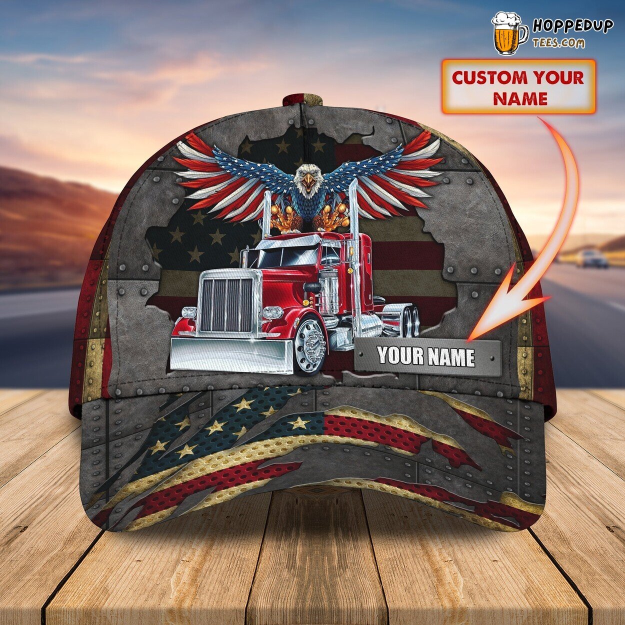 Trucker’s Majestic Eagle 3D Classic Cap Personalized Name Unique Look