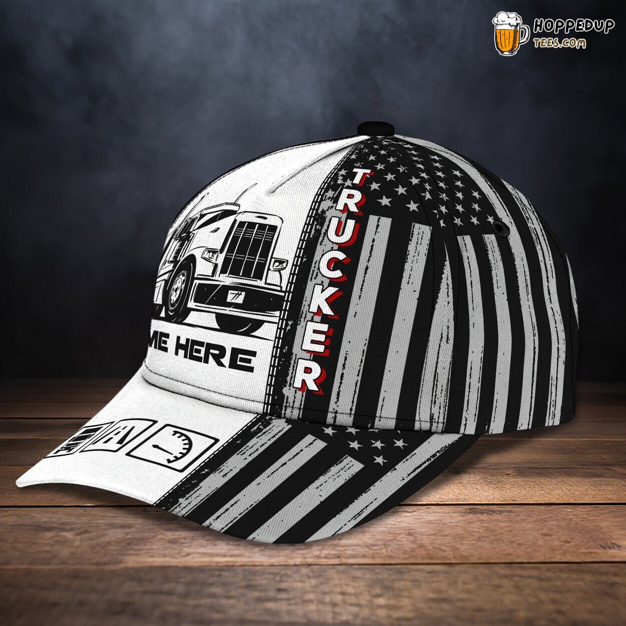 Trucker’s Road Journey 3D Classic Cap Personalized Unique Name Edition