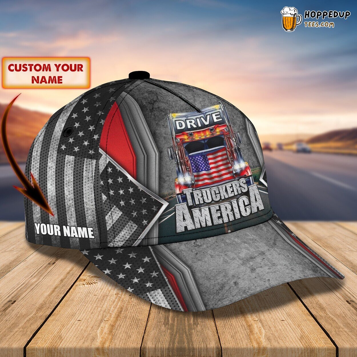 True American Trucker 3D Classic Cap Personalized Name Unique Design