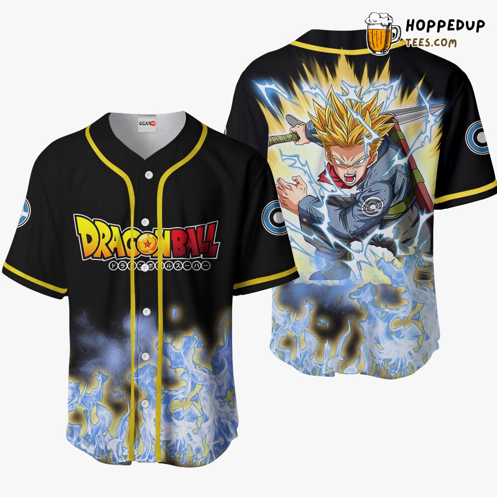 Trunks Saiyan Edition Unique Design Distinctive Anime Baseball Jersey Style Trunks Saiyan Edition Unique Design Distinctive Anime Baseball Jersey Style