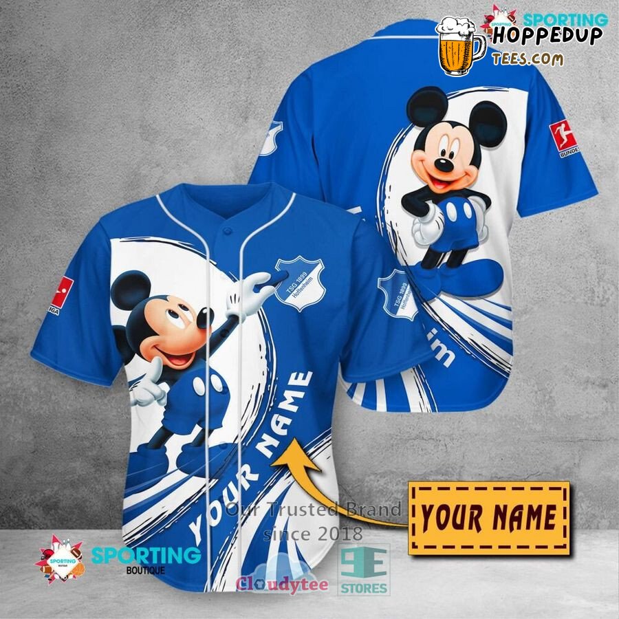 TSG 1899 Hoffenheim Custom Name Mickey Mouse Baseball Jersey Unisex Shirt