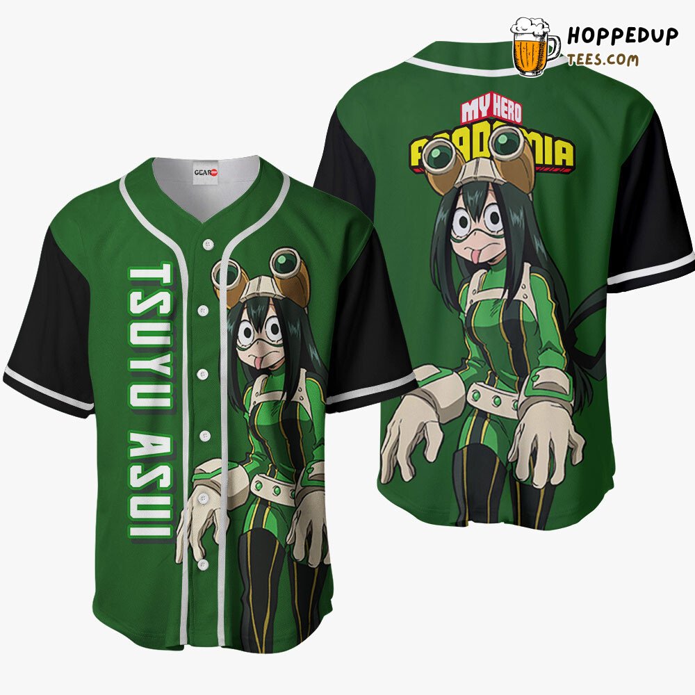 Tsuyu Asui Unique Design Edition Anime Baseball Jersey Distinctive Style Tsuyu Asui Unique Design Edition Anime Baseball Jersey Distinctive Style